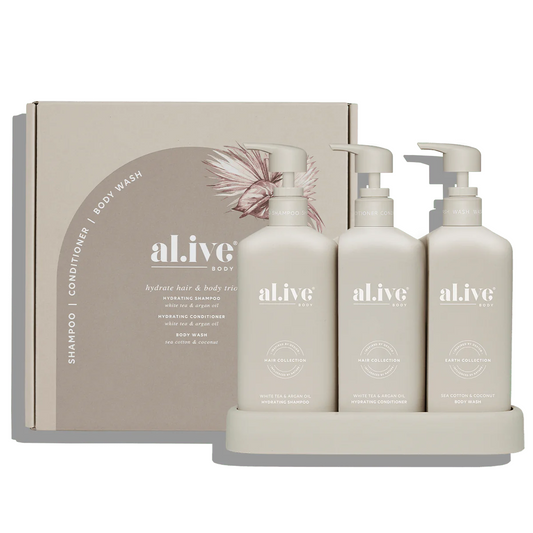 Al-ive Hydrating Shampoo & Conditioner & Body Wash Trio